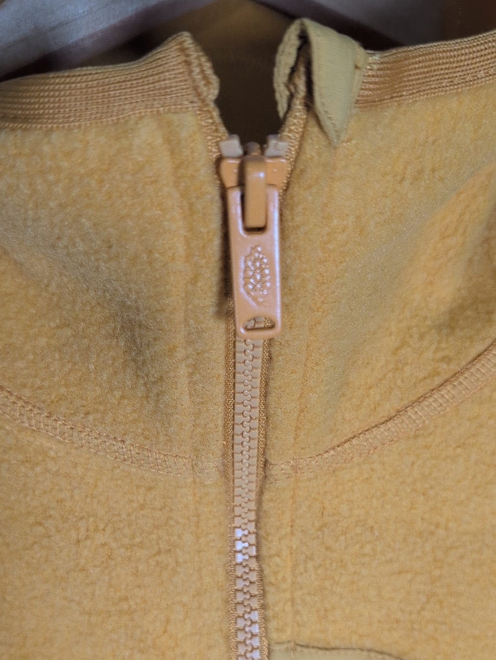 Free People (YELLOW) Sleeveless Fleece Vest in Mustard - Zip Front - Picture 4 of 7